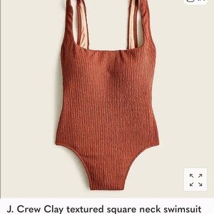 J. Crew Clay Textured Square Neck Swimsuit - 12
